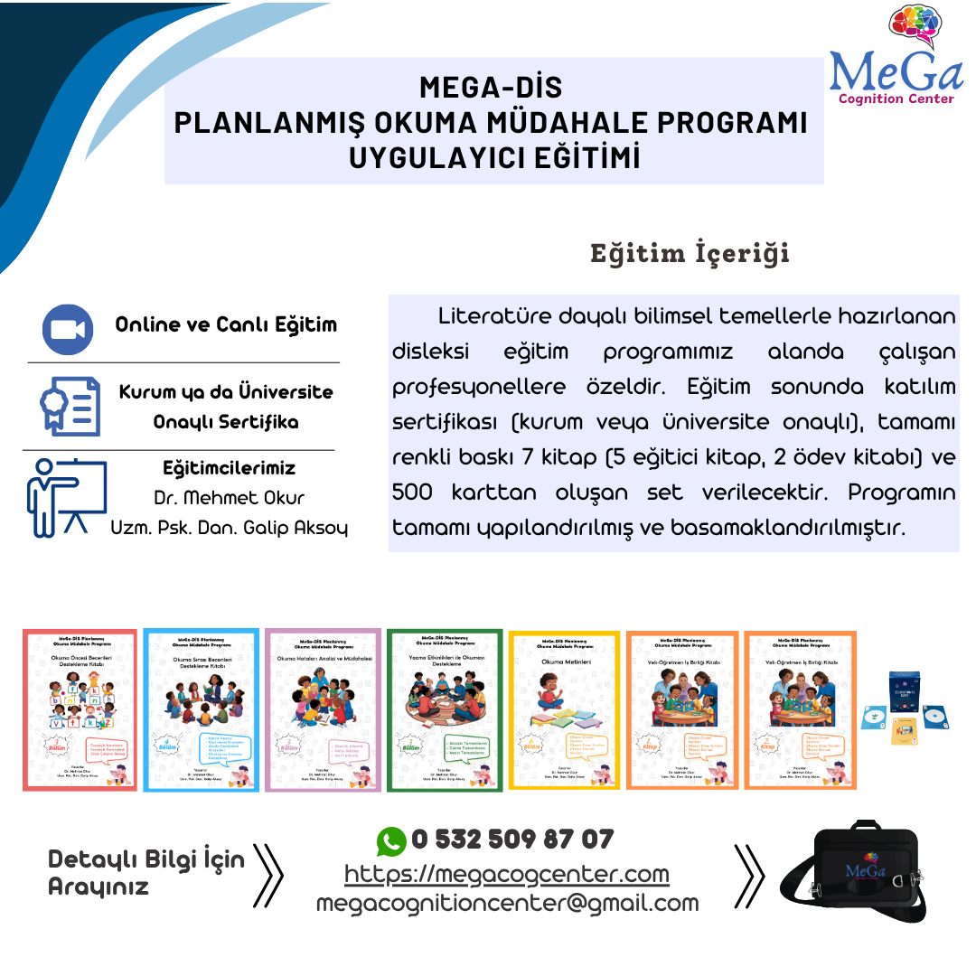 MeGa-DİS Planlanmış Okuma Müdahale Programı Uygulayıcı Eğitimi